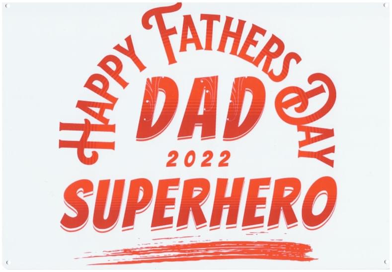Happy Fathers Day Red - Old-Signs.co.uk